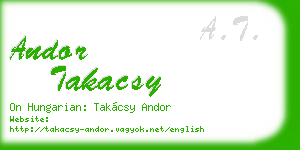 andor takacsy business card